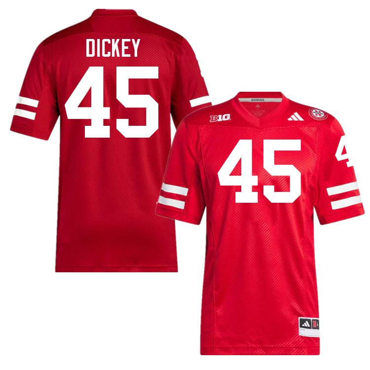 Men #45 Izaac Dickey Nebraska Cornhuskers College Football Jerseys Stitched Sale-Scarlet